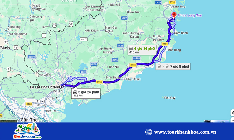 Từ Đà Lạt đi Nha Trang bao nhiêu km
