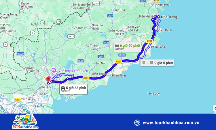 Từ Nha Trang đi Đà Lạt bao nhiêu km