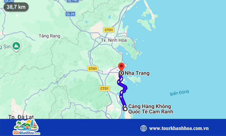 Từ sân bay Cam Ranh về Nha Trang bao nhiêu km